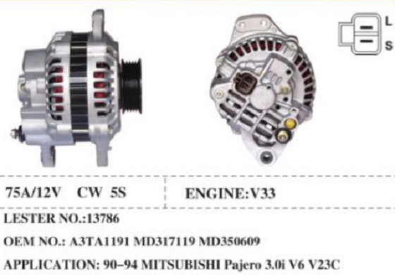 A3TA1191 MD317119 MD350609 مولد السيارة ل 90-94 ميتسوبيشي باجيرو 3.0i V6 V23c